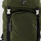 Zaini Sac à dos Re-Nylon et cuir Saffiano Prada Verde Homme