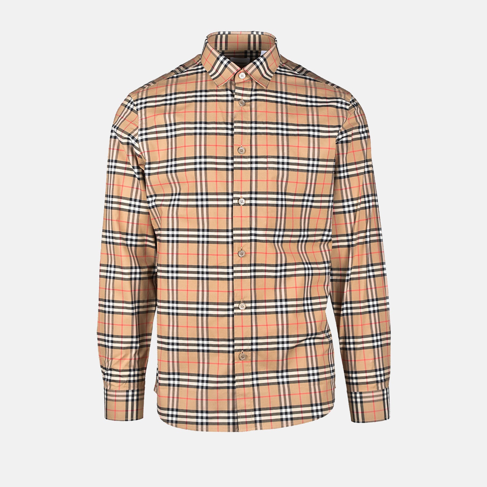 Camisas Camisa À Rayas Burberry Bege Homme