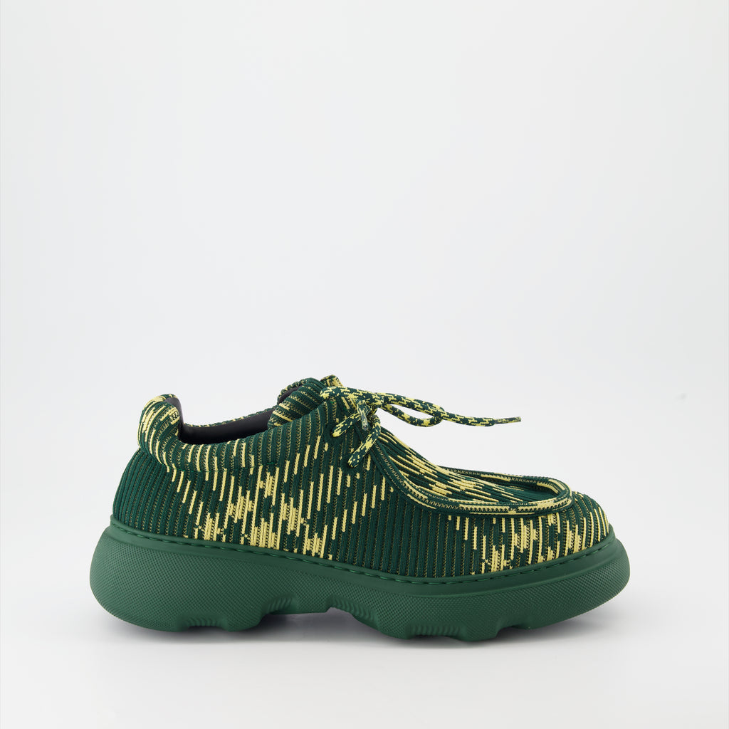 Zapatos de vestir Chaussures de ville à carreaux Burberry Verde Homme