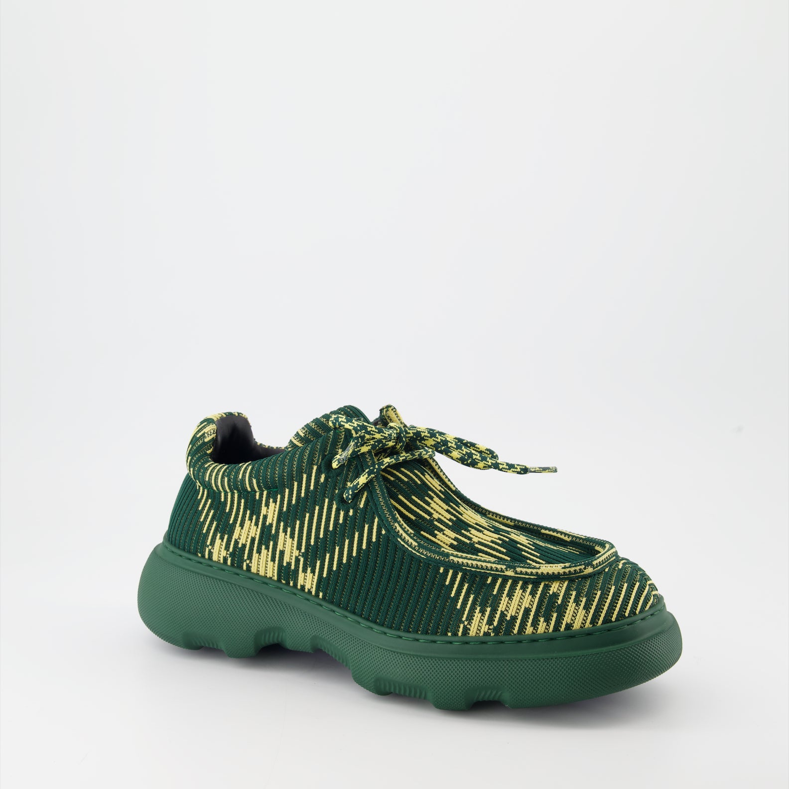 Zapatos de vestir Chaussures de ville à carreaux Burberry Verde Homme