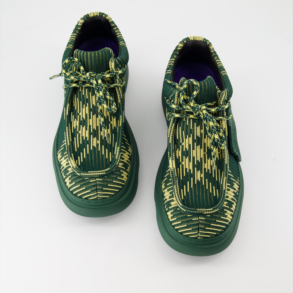 Zapatos de vestir Chaussures de ville à carreaux Burberry Verde Homme