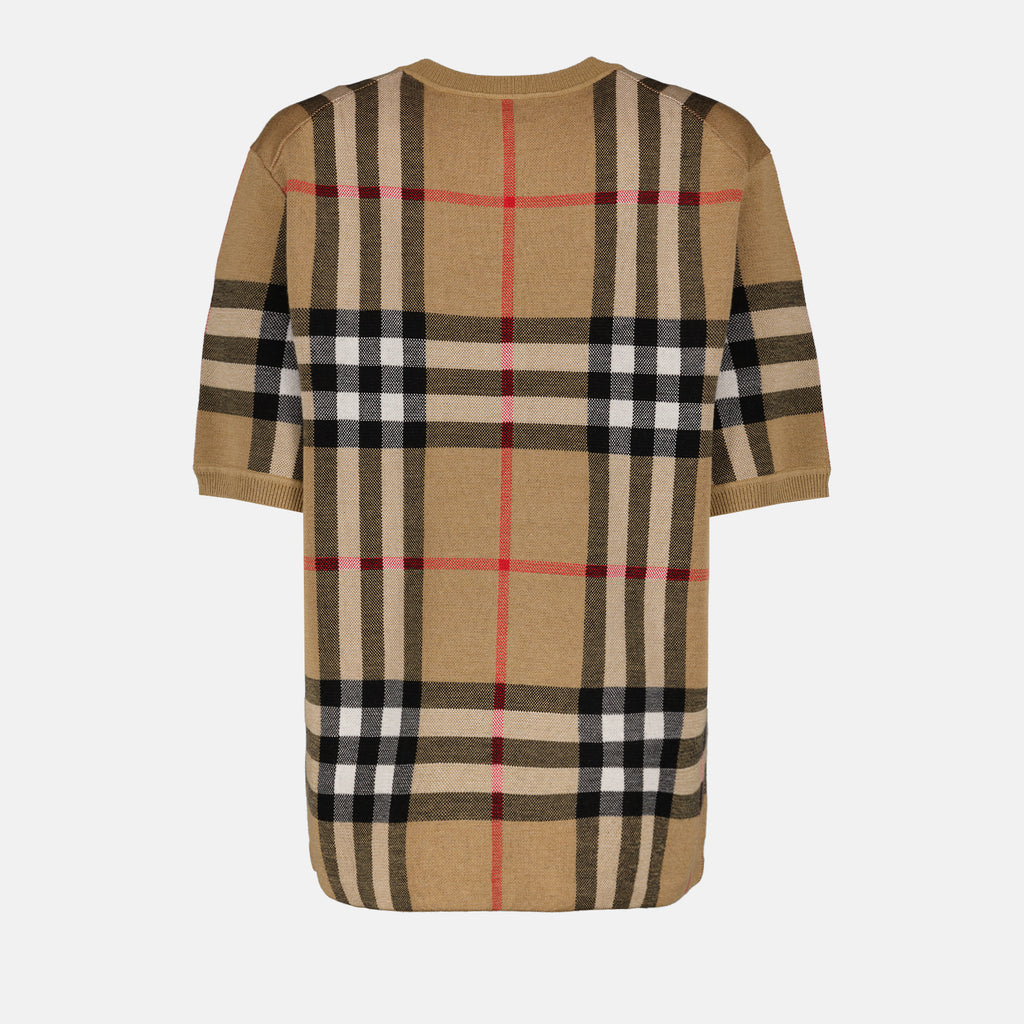 T-shirts T-shirt à carreaux Burberry Marron Homme