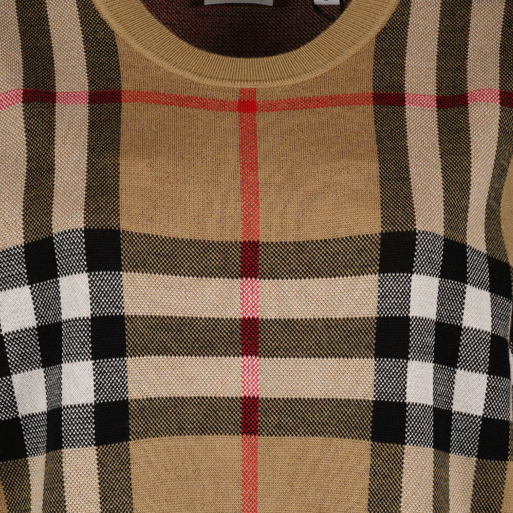 T-shirts T-shirt à carreaux Burberry Marron Homme