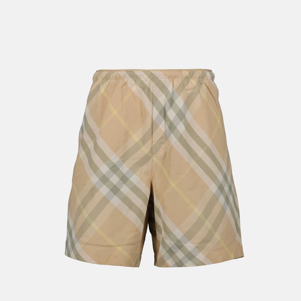비치웨어 Short de bain à carreaux Burberry 베이지 Homme