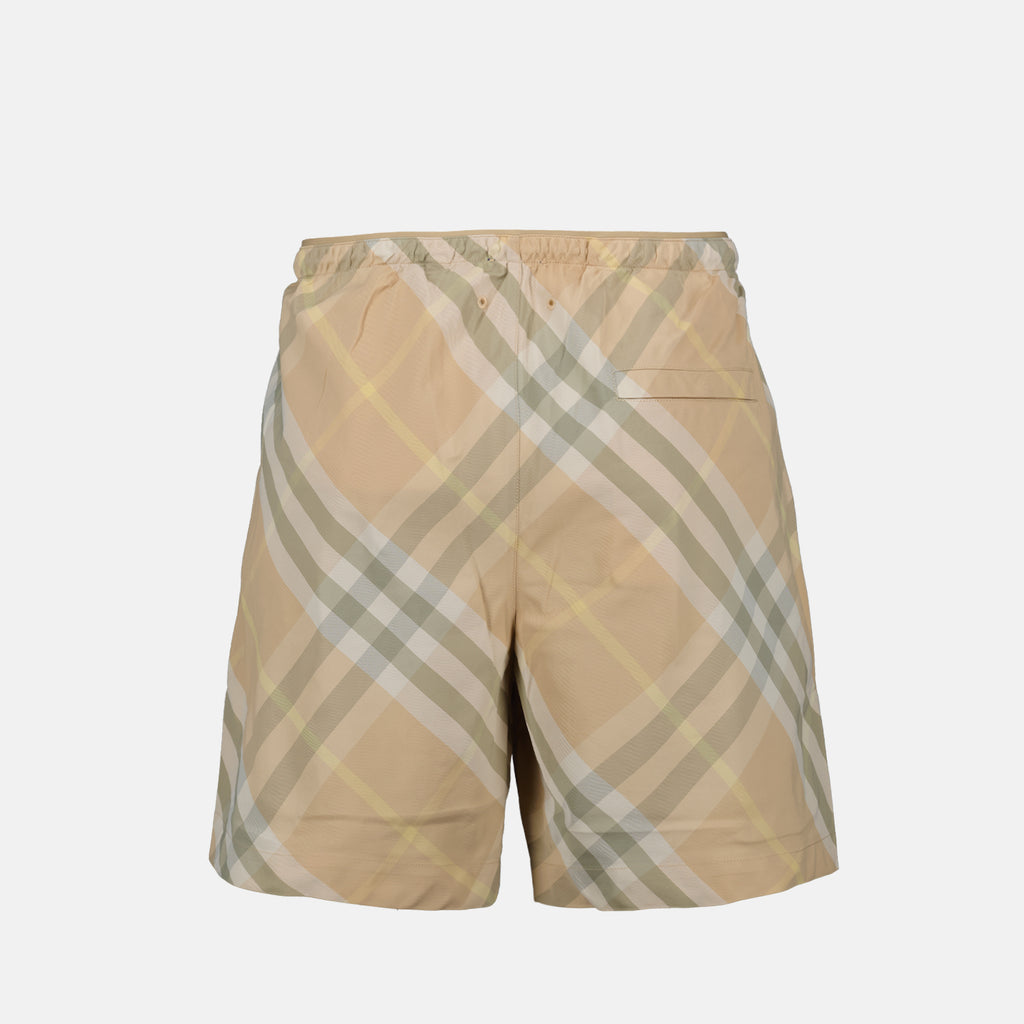 비치웨어 Short de bain à carreaux Burberry 베이지 Homme