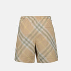 비치웨어 Short de bain à carreaux Burberry 베이지 Homme