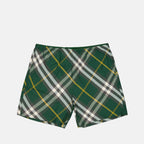 Strandmode Short de bain à carreaux Burberry Grün Homme