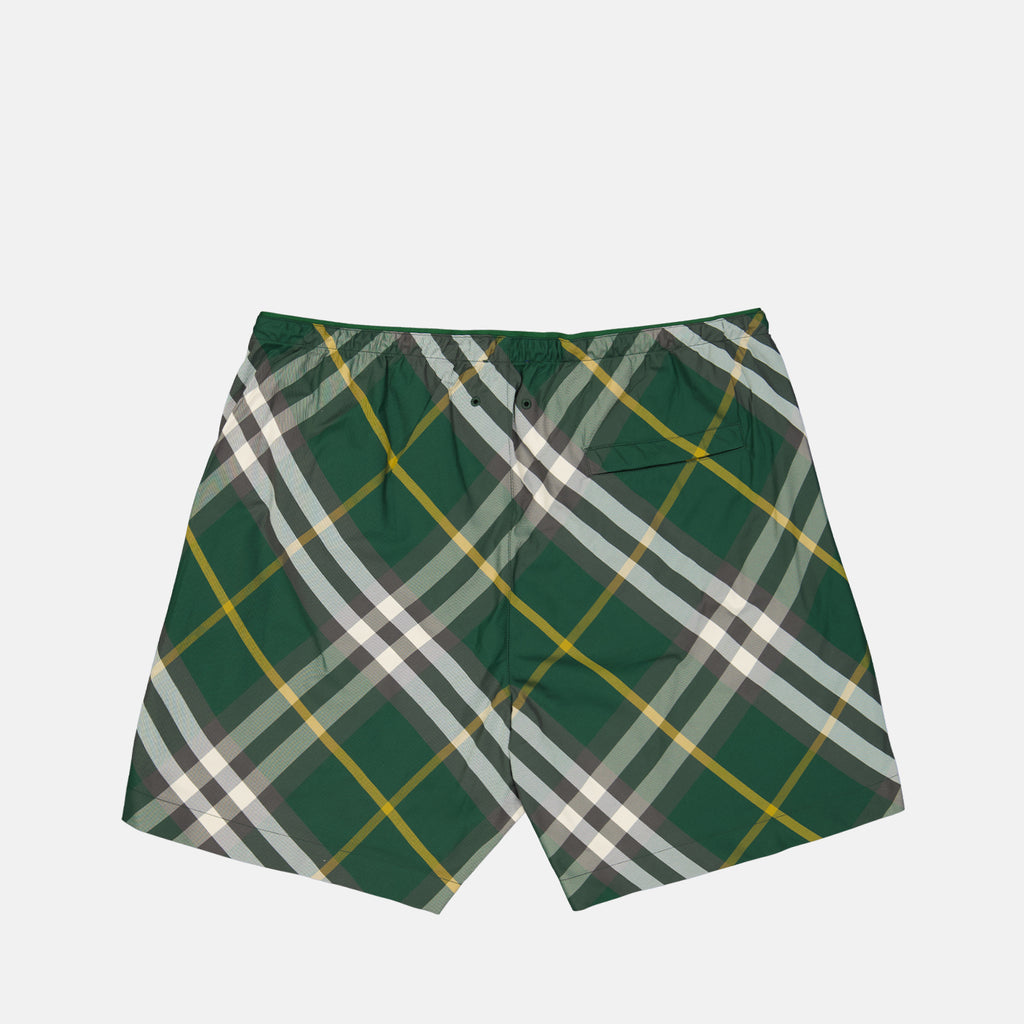 Strandmode Short de bain à carreaux Burberry Grün Homme