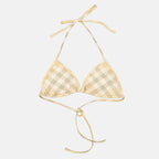 Beachwear Checked Bikini Top Burberry Beige Women