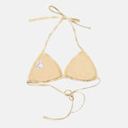 Beachwear Checked Bikini Top Burberry Beige Women