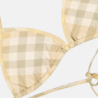 Beachwear Checked Bikini Top Burberry Beige Women