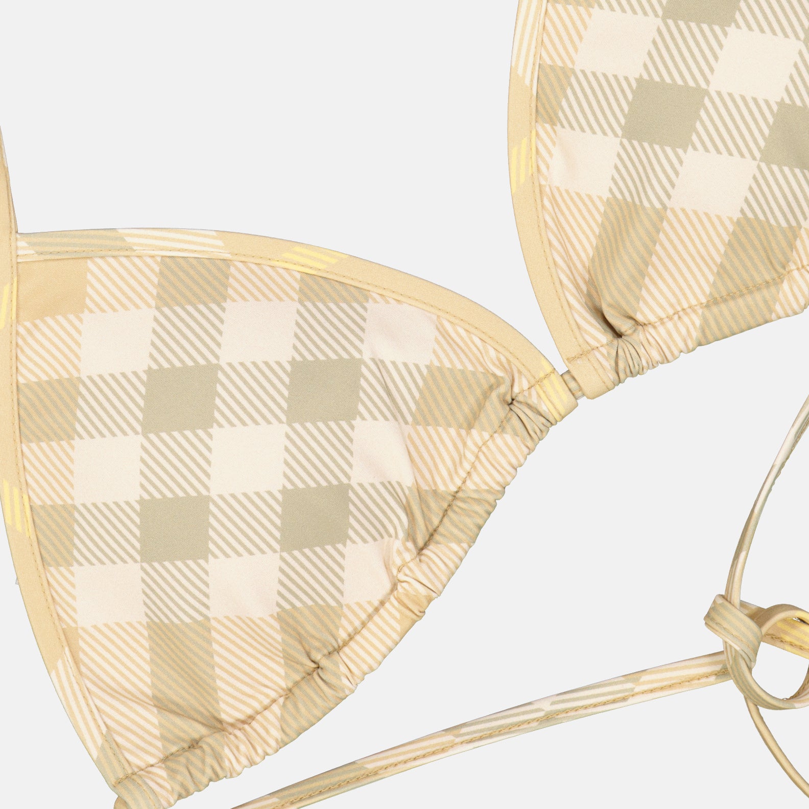 Moda mare Top Bikini a Quadri Burberry Beige Donne