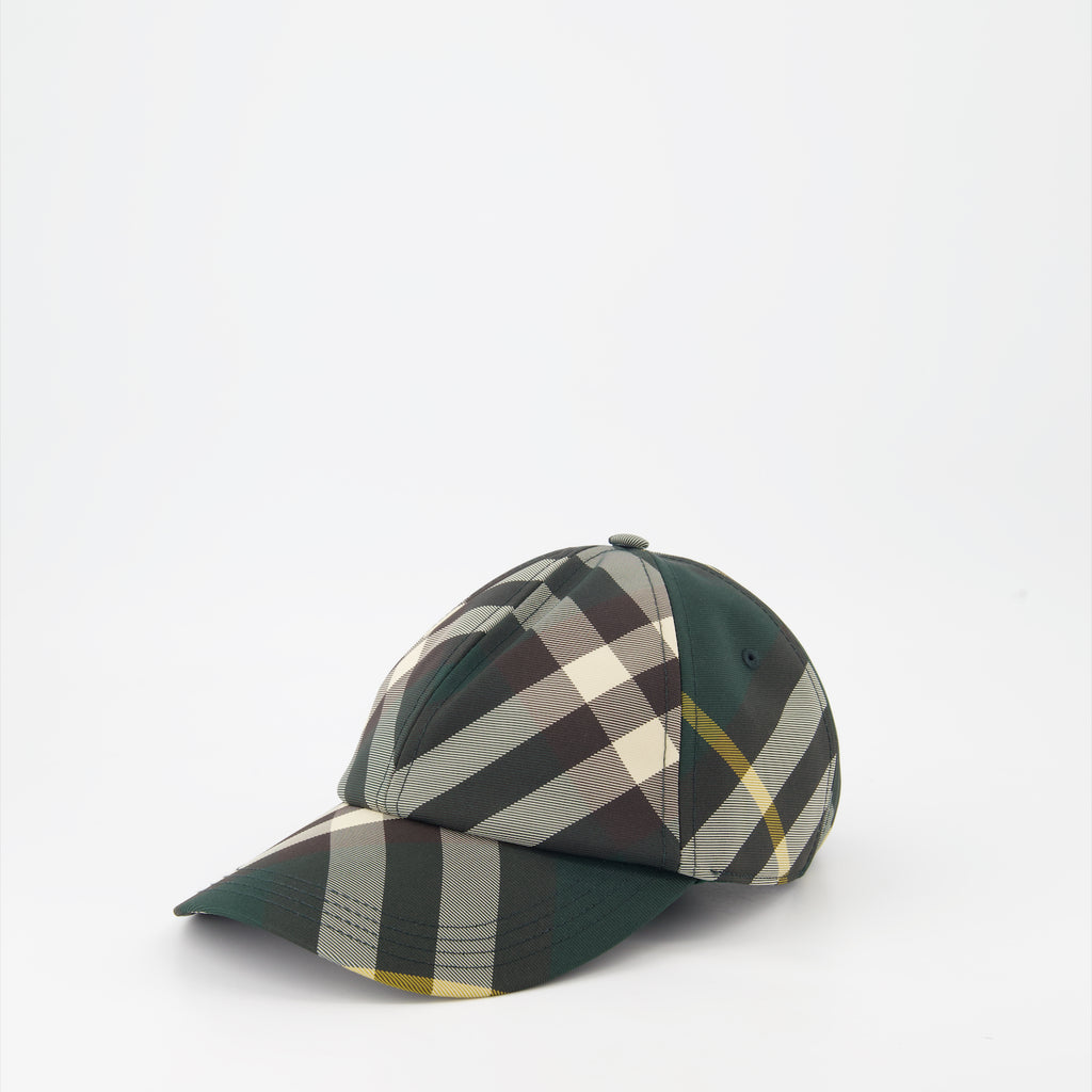 Chapeaux, casquettes et bonnets Casquette à carreaux Burberry Vert Unisexe