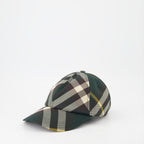 Chapeaux, casquettes et bonnets Casquette à carreaux Burberry Vert Unisexe
