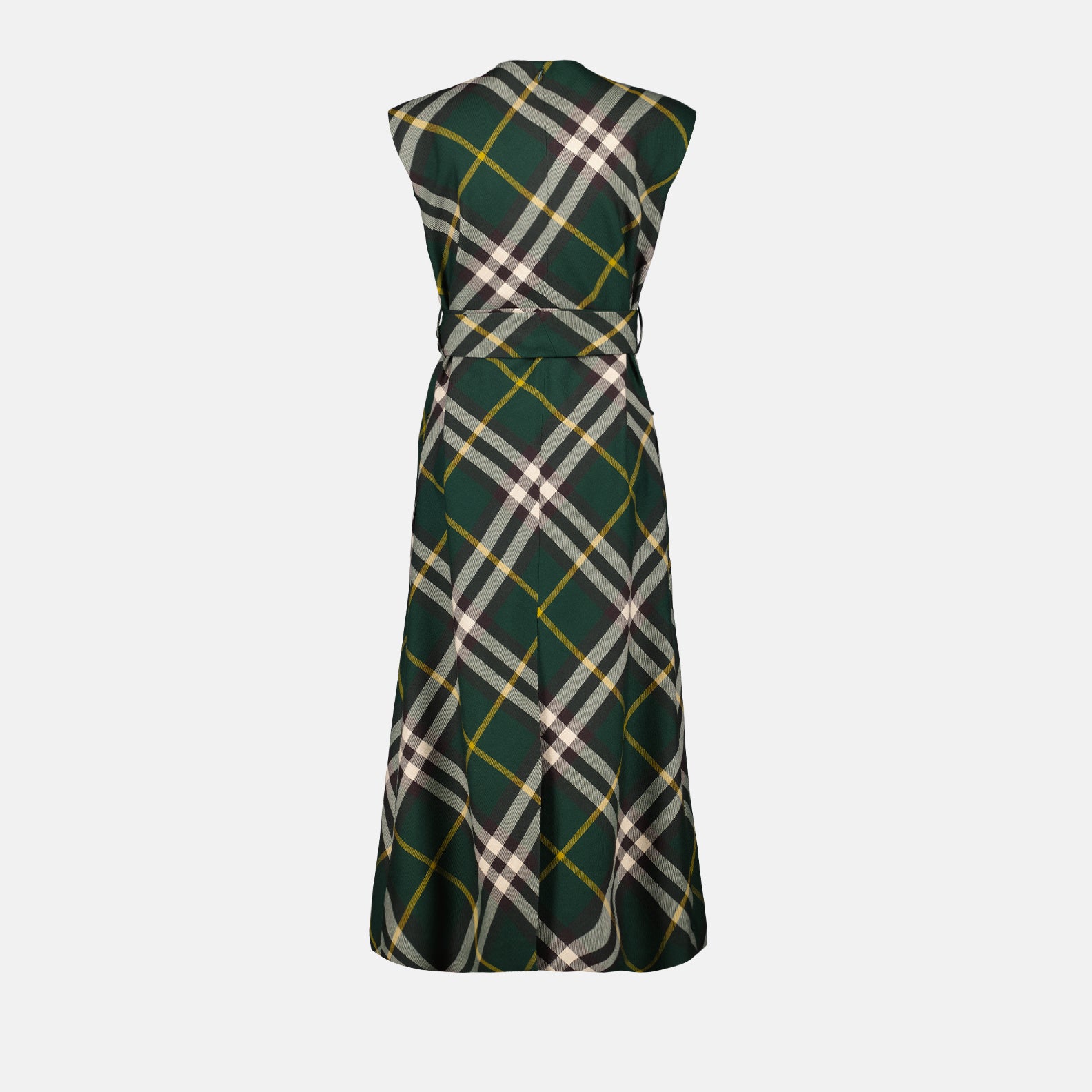 Vestidos Vestido de Lã às Riscas Burberry Verde Femme