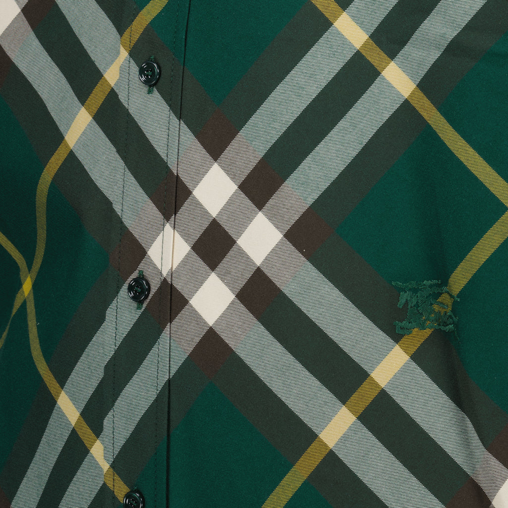 Shirts Plaid Shirt Burberry Green Man