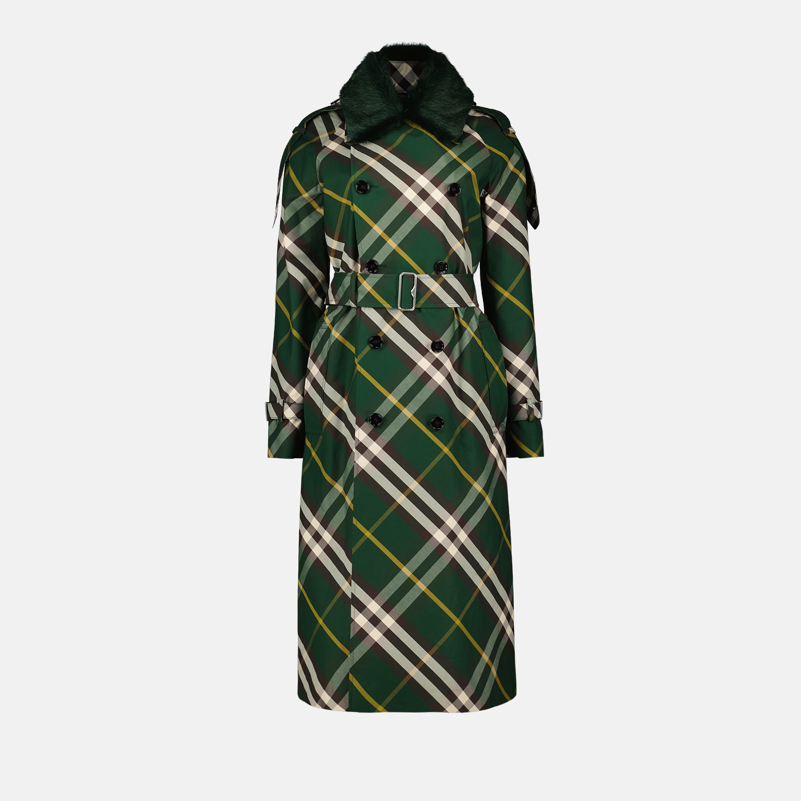 Trench-coat à carreaux