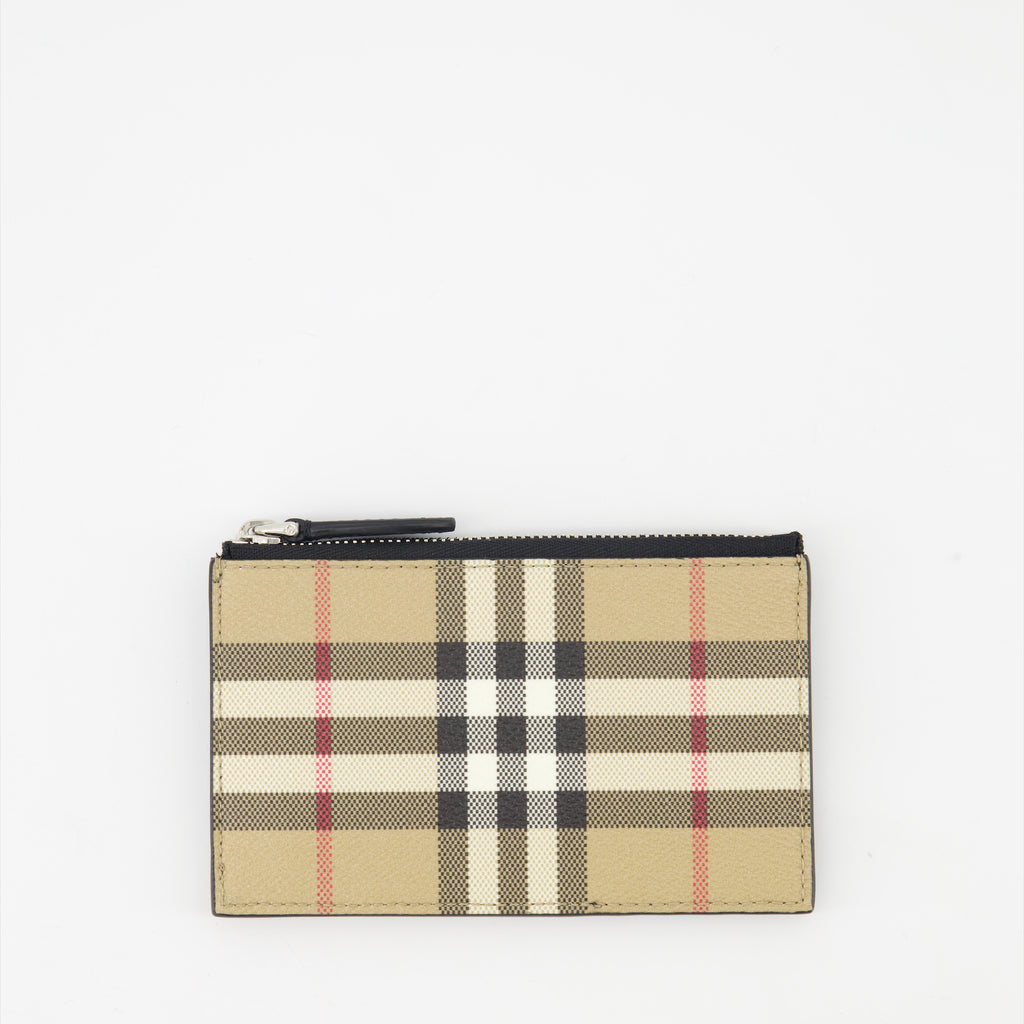 Small leather goods Checked Cardholder Burberry Beige Man