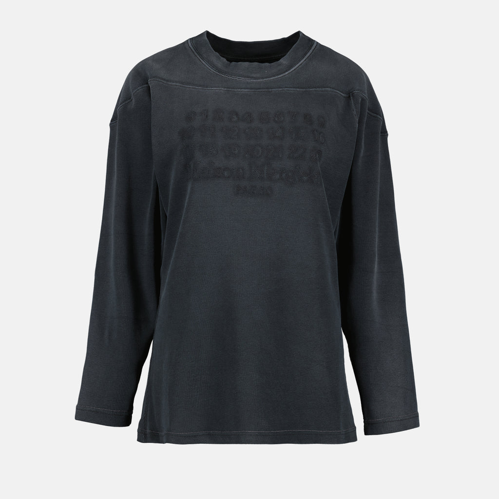 스웨트셔츠 Sweatshirt numéroté Maison Margiela 검은색 Femme