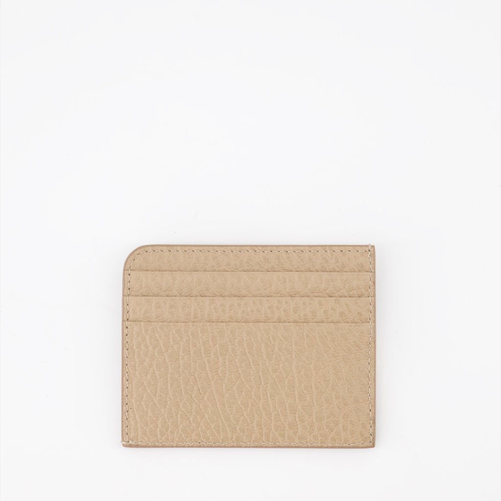 スモールレザーグッズ フォーステッチカードホルダー Maison Margiela ベージュ 女性