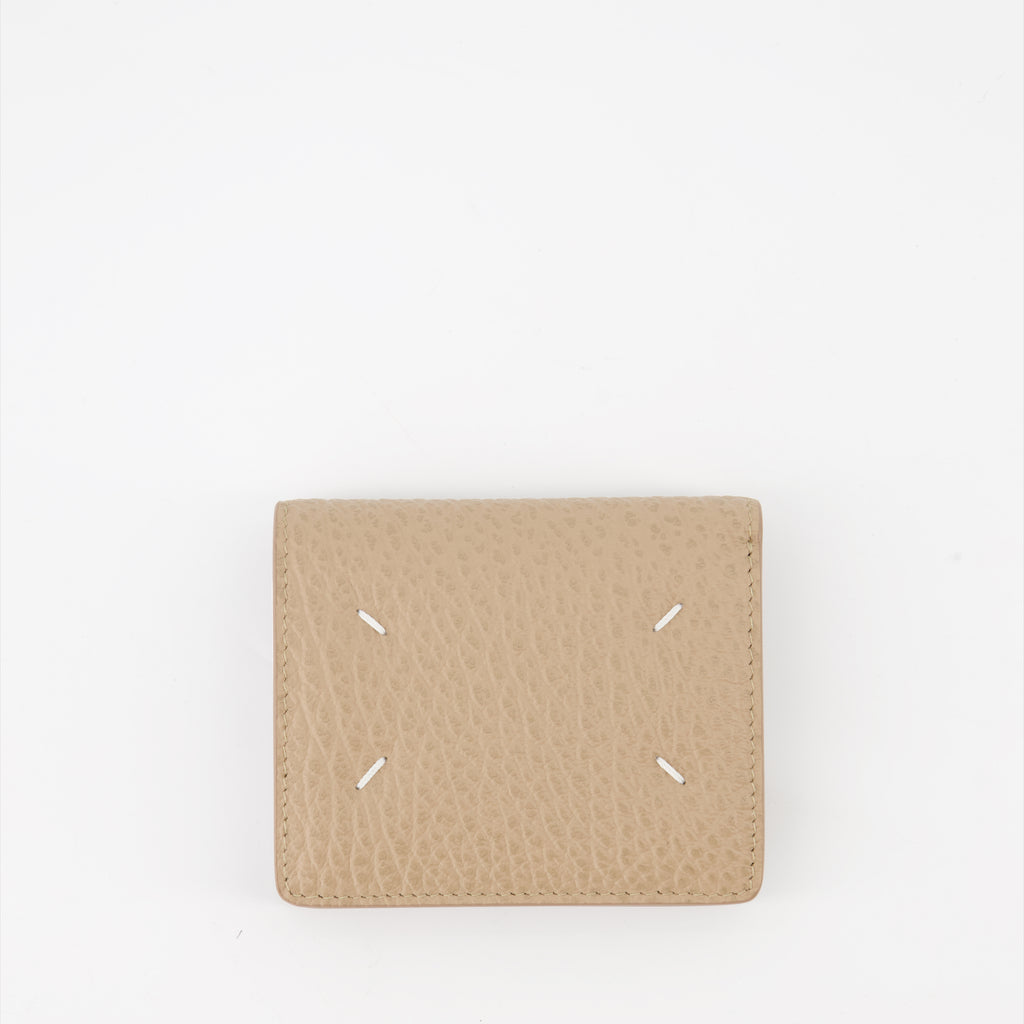 Kleine lederwaren Pote-cartes Four Stitches Maison Margiela Beige Unisex
