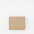 Kleine lederwaren Pote-cartes Four Stitches Maison Margiela Beige Unisex