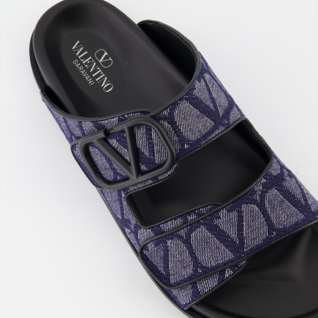 Chaussures ouvertes Sandales VLogo Valentino Garavani Bleu foncé Homme