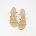 Open shoes Rockstud heeled mules Valentino Garavani Beige Women