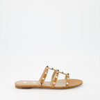 Chaussures ouvertes Mules Rockstud Valentino Garavani Marron Femme