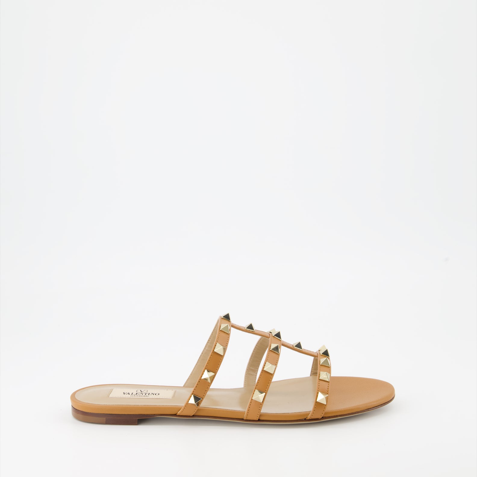 Zapatos abiertos Mules Rockstud Valentino Garavani Marrón Femme