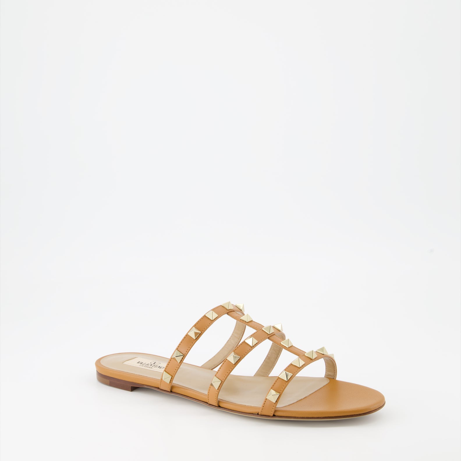 Zapatos abiertos Mules Rockstud Valentino Garavani Marrón Femme