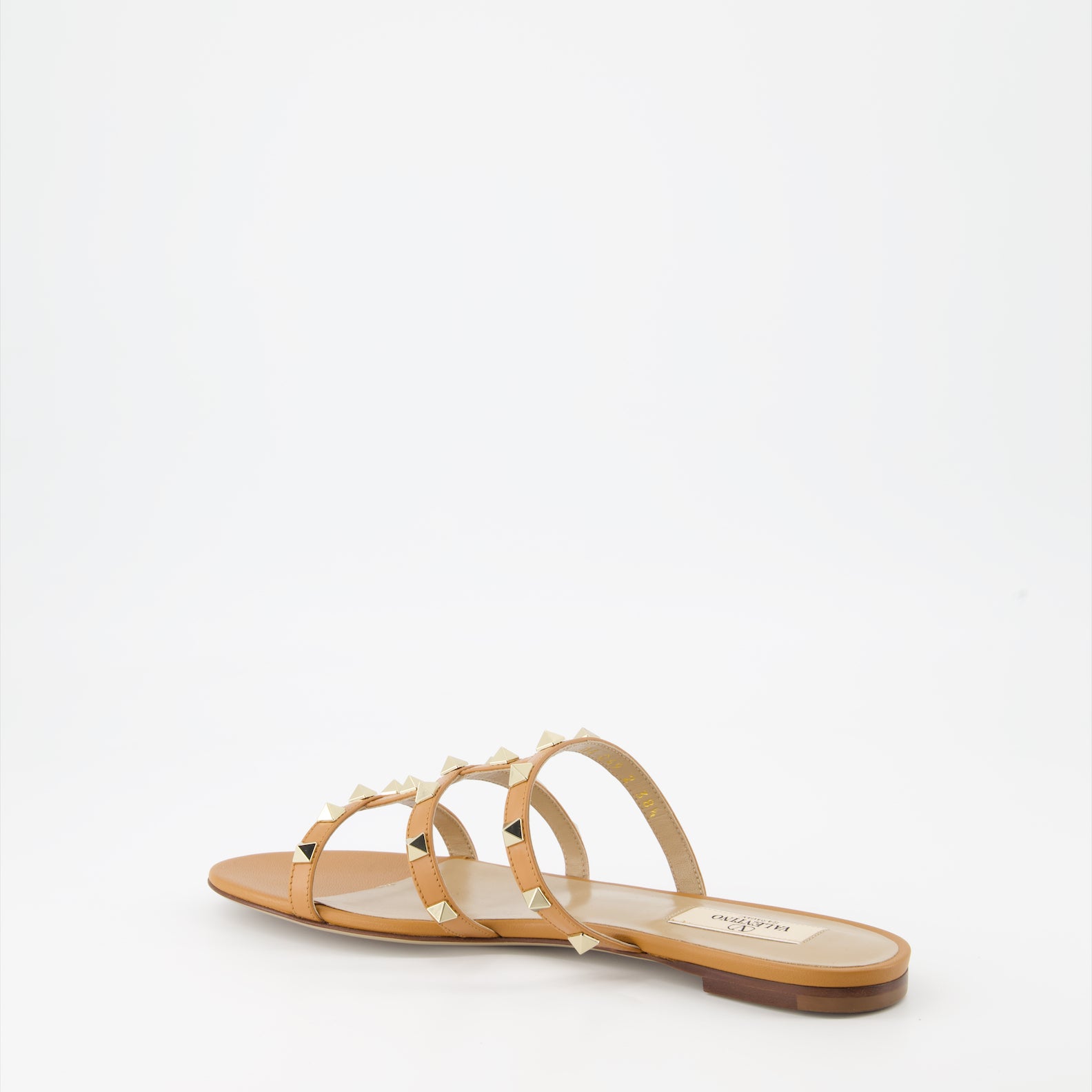 Zapatos abiertos Mules Rockstud Valentino Garavani Marrón Femme