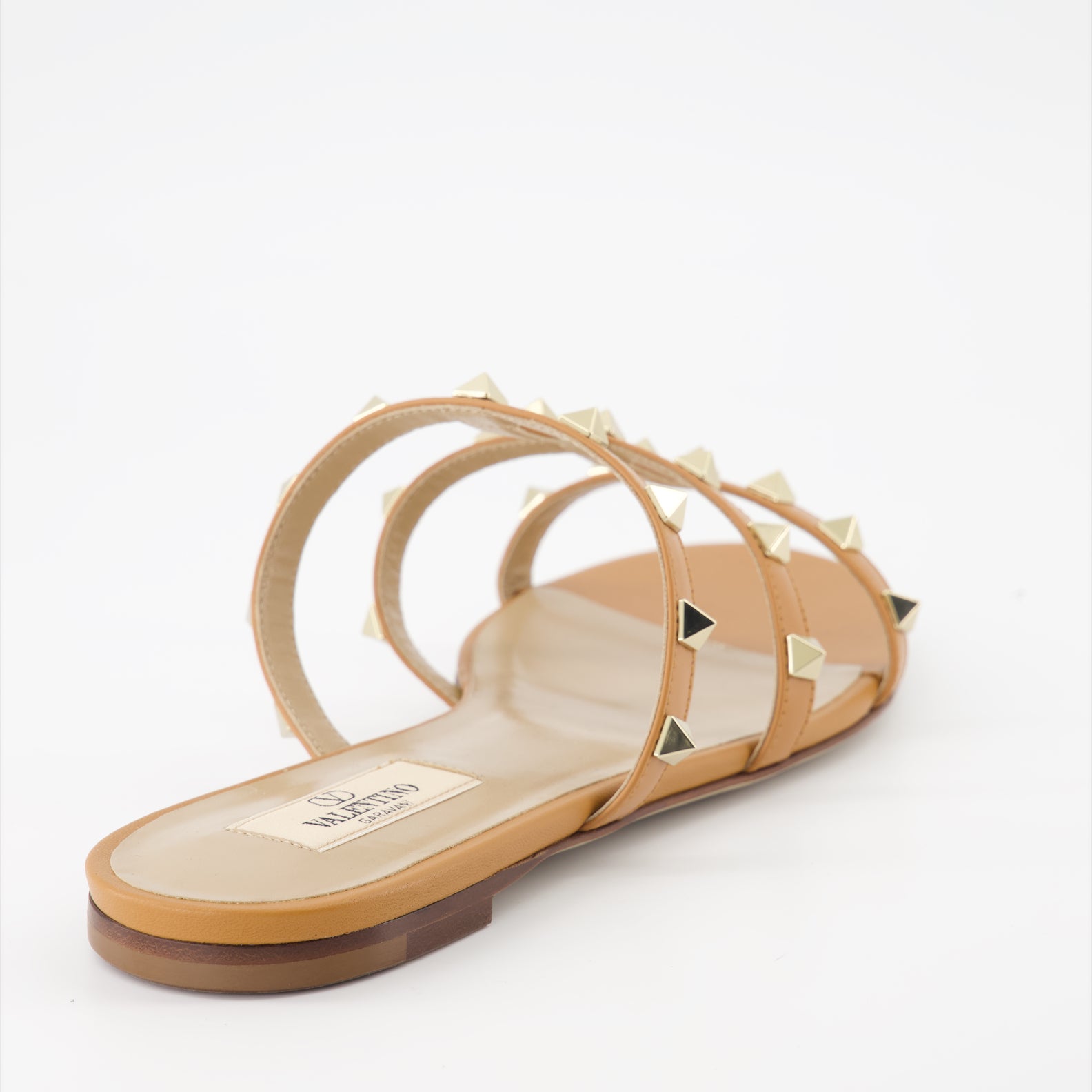 Zapatos abiertos Mules Rockstud Valentino Garavani Marrón Femme