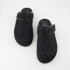 Zapatos abiertos Zuecos de Lona Monogram Valentino Garavani Negro Homme