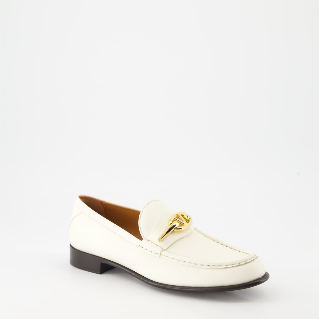 Mocassins Mocassins VLogo Signature en cuir lisse Valentino Garavani Blanc Femme