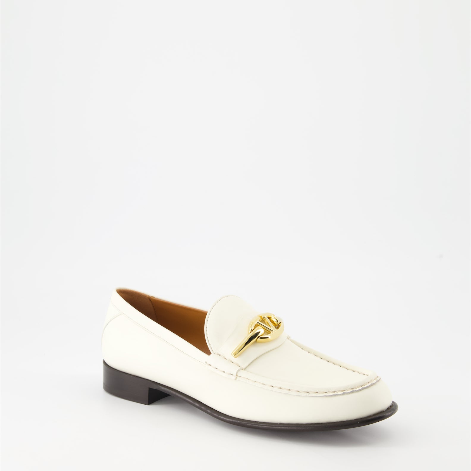 Mocassins Mocassins VLogo Signature en cuir lisse Valentino Garavani Blanc Femme