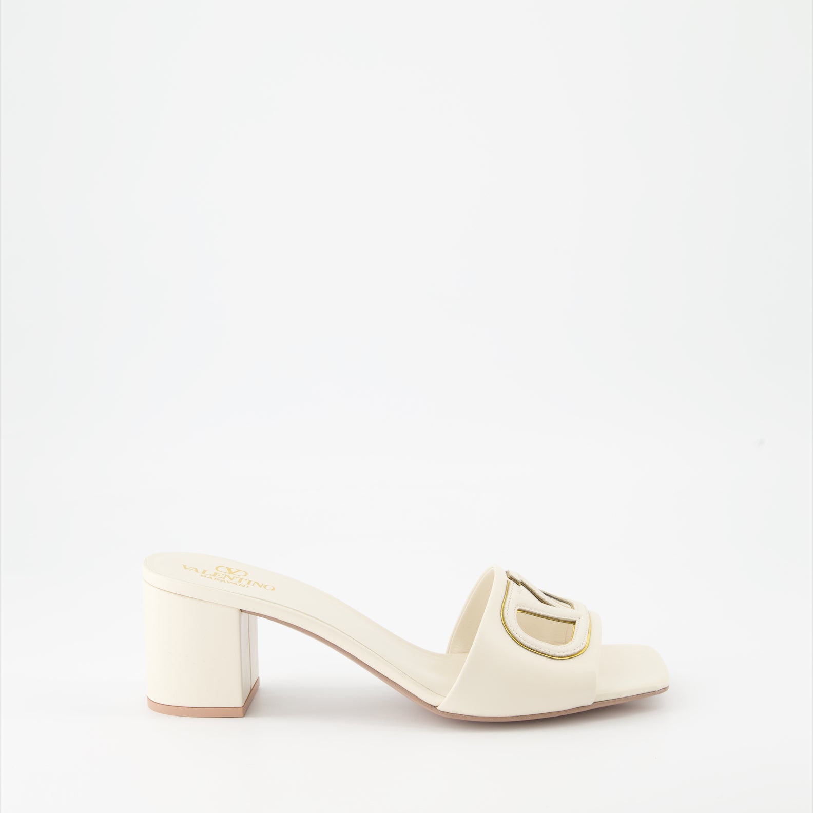 Zapatos abiertos Mules VLogo Valentino Garavani Blanco Femme