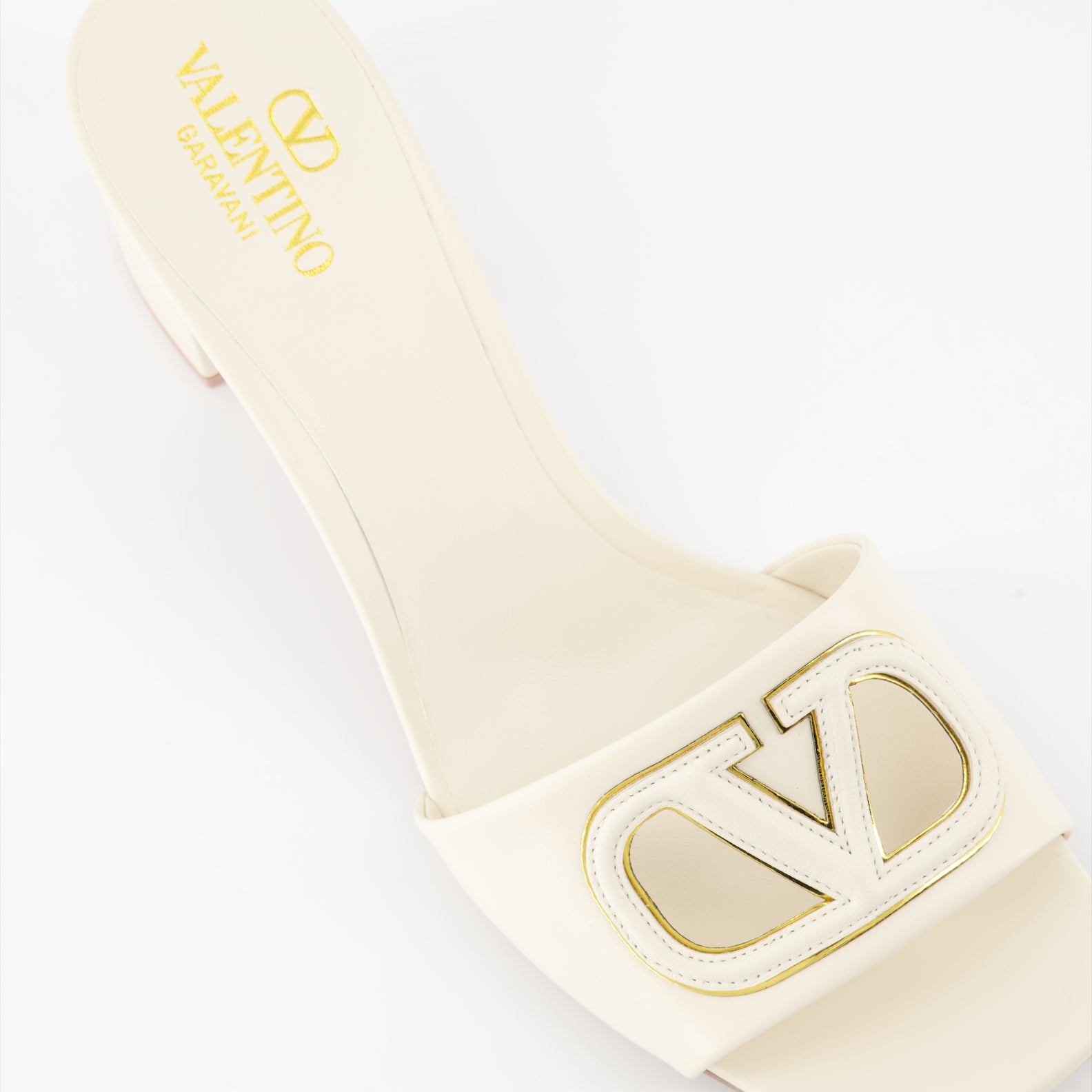 Zapatos abiertos Mules VLogo Valentino Garavani Blanco Femme