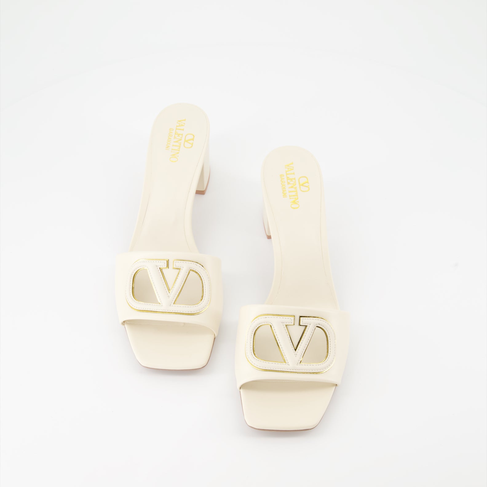 Zapatos abiertos Mules VLogo Valentino Garavani Blanco Femme