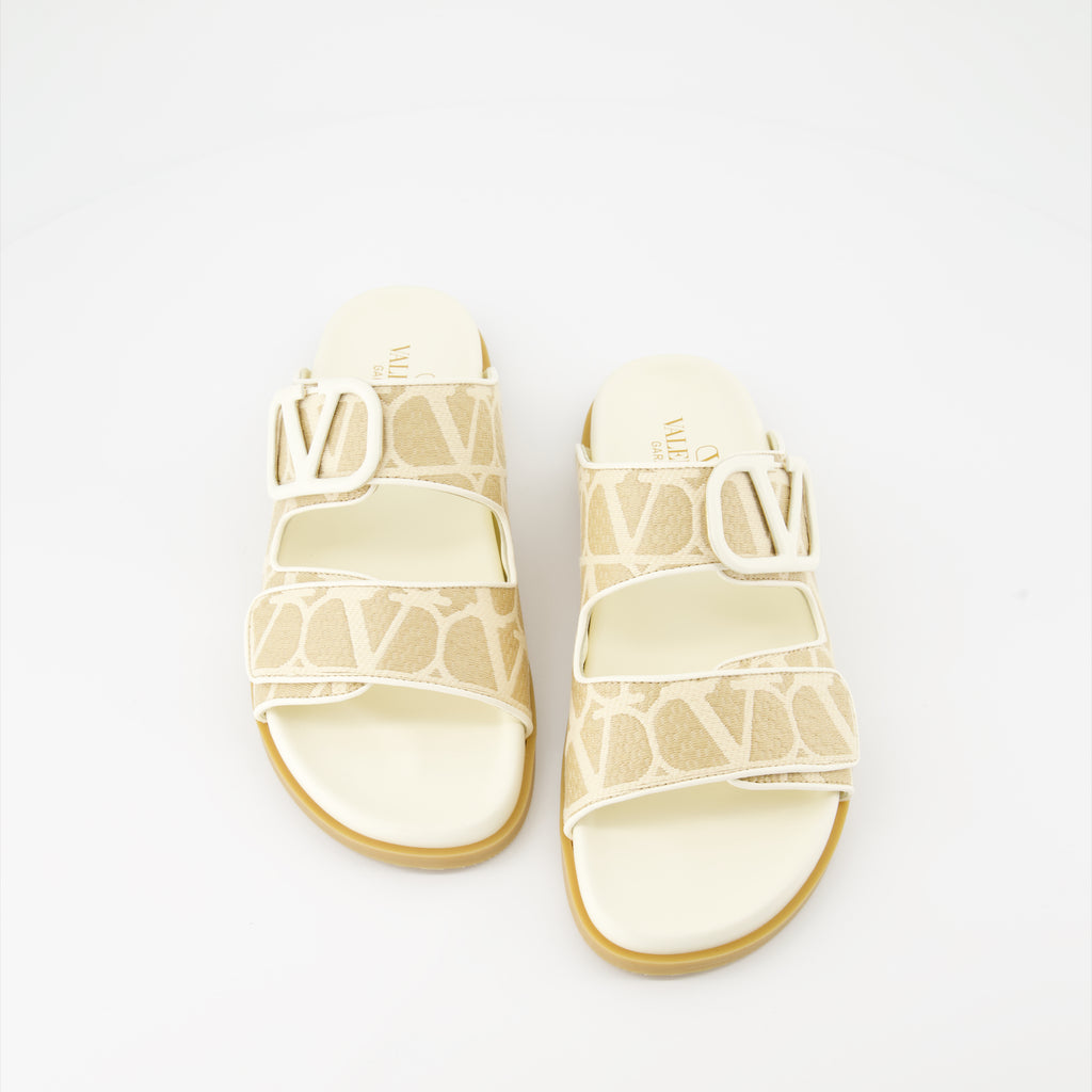 Chaussures ouvertes Sandales Iconographe Valentino Garavani Beige Femme