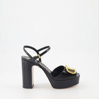 Offene schuhe Sandales VLogo à talon Valentino Garavani Schwarz Femme