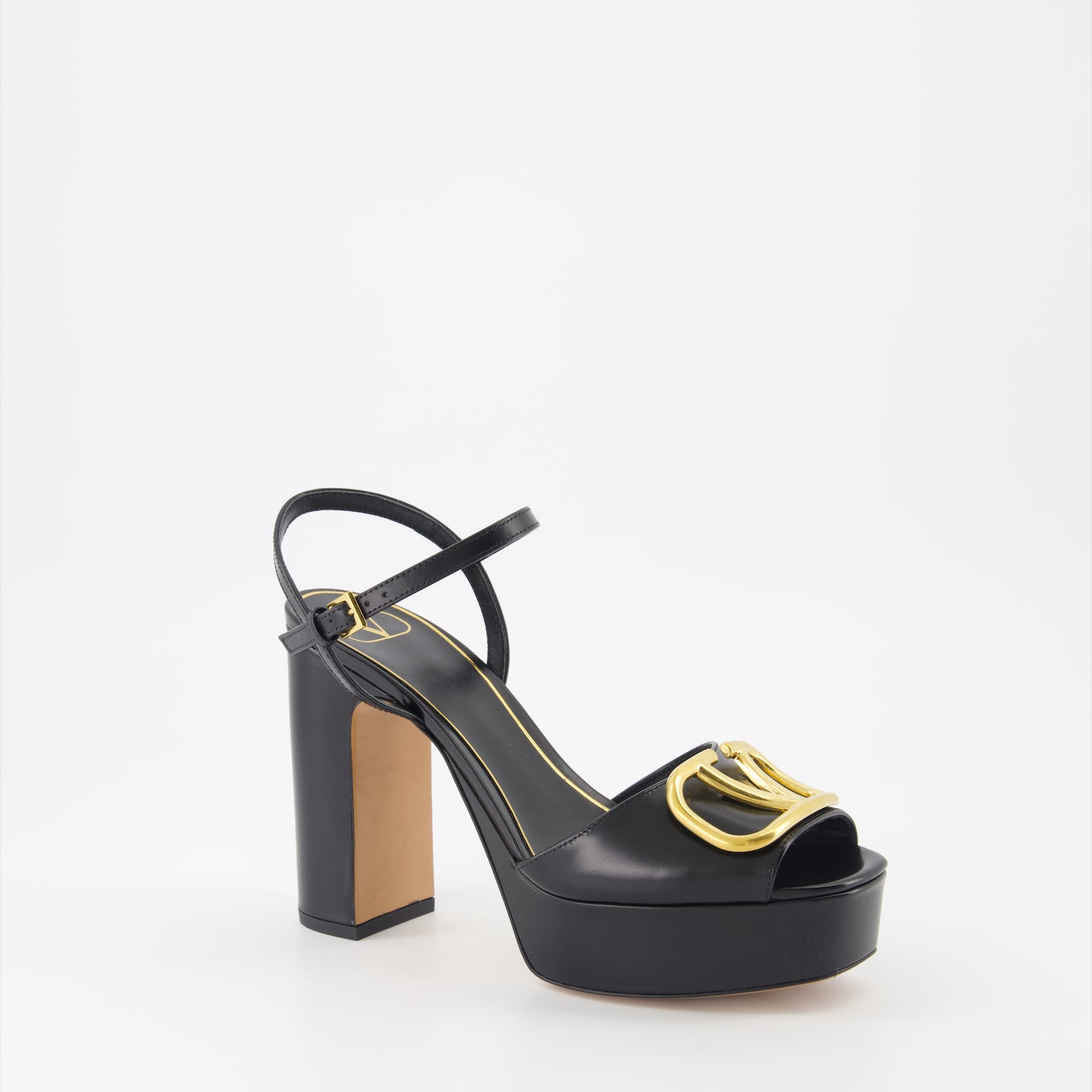 Offene schuhe Sandales VLogo à talon Valentino Garavani Schwarz Femme