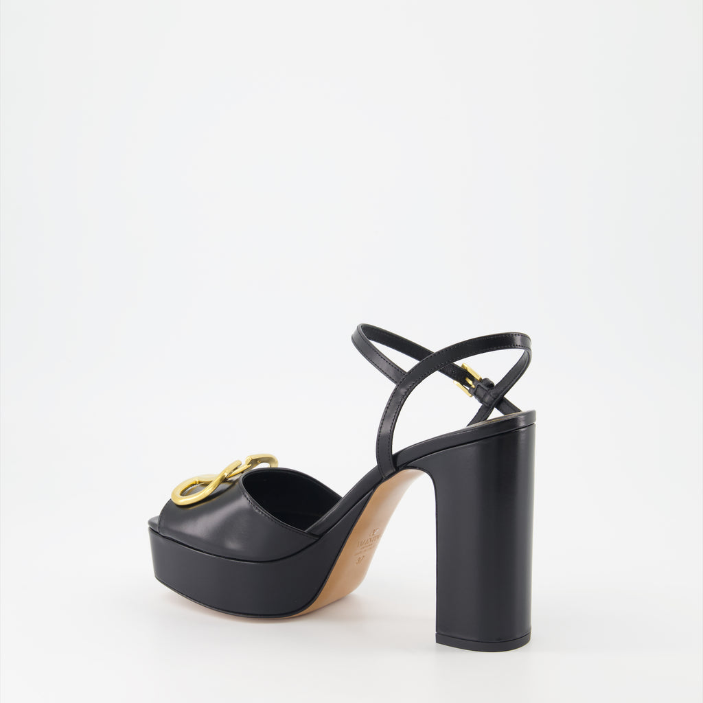 Offene schuhe Sandales VLogo à talon Valentino Garavani Schwarz Femme