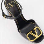 Offene schuhe Sandales VLogo à talon Valentino Garavani Schwarz Femme