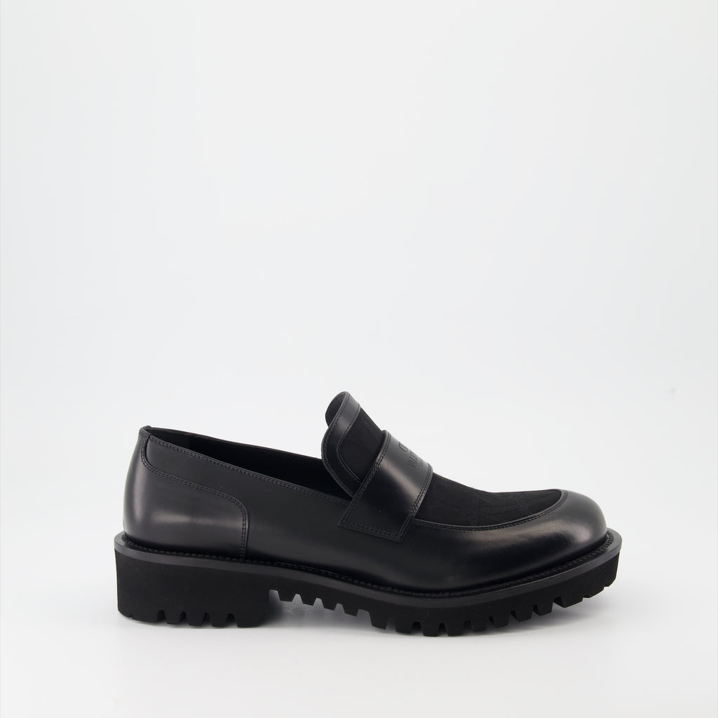 Mocassins Mocassins à toile iconographe Valentino Garavani Noir Homme