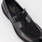 Mocassins Mocassins à toile iconographe Valentino Garavani Noir Homme