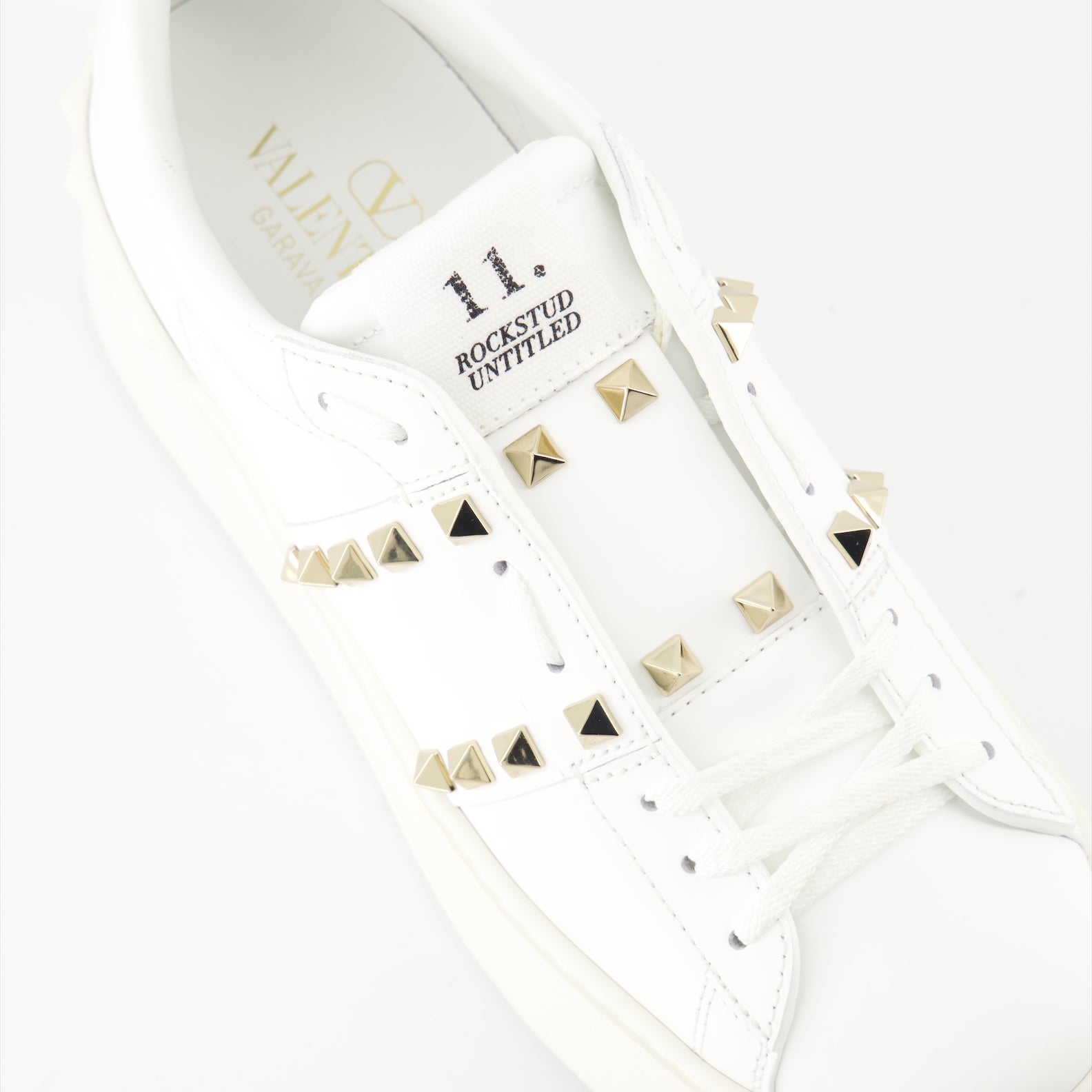 Sneakers Baskets Open Rockstud Valentino Garavani Bianco Femme