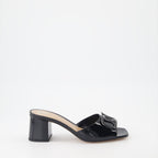 Chaussures ouvertes Mules VLogo à talon Valentino Garavani Noir Femme