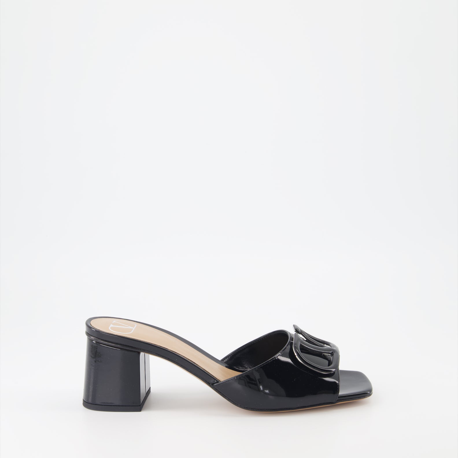 Zapatos abiertos Mules VLogo à talon Valentino Garavani Negro Femme