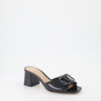 Chaussures ouvertes Mules VLogo à talon Valentino Garavani Noir Femme